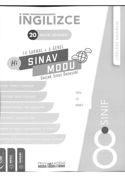 İNGİLİZCE 20 BRANŞ DENEMESİ SINAV MODU