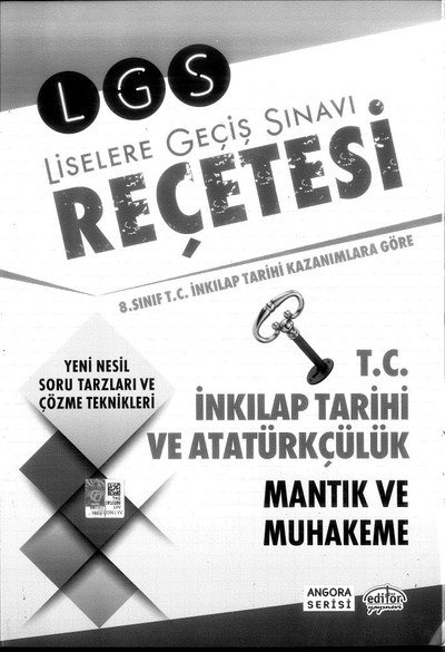 LİSELERE GEÇİŞ SINAVI REÇETESİ T.C. İNKILAP TARİHİ VE ATATÜRKÇÜLÜK MANTIK VE MUHAKEME