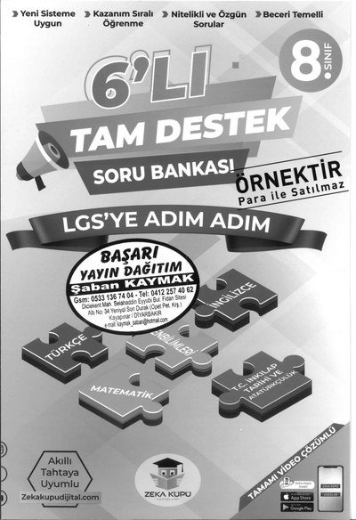 6'LI TAM DESTEK SORU BANKASI LGS'YE ADIM ADIM ANKA Fotokopi