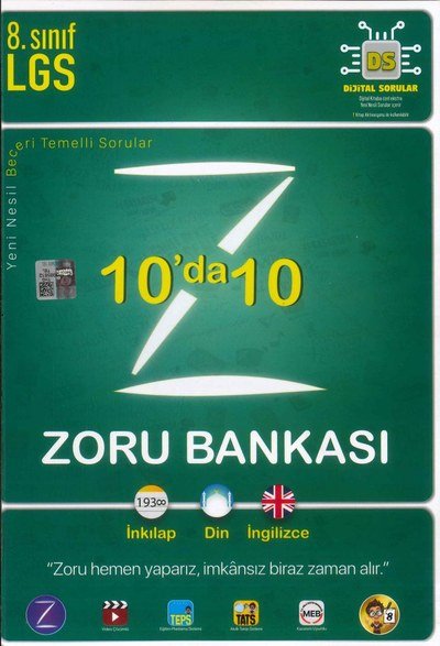 LGS 10'DA 10 ZORU BANKASI İNKILAP DİN İNGİLİZCE ANKA Fotokopi