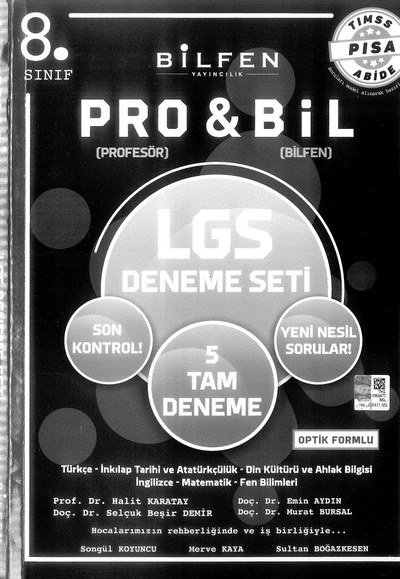 PRO & BİL LGS DENEME SETİ 5 TAM DENEME