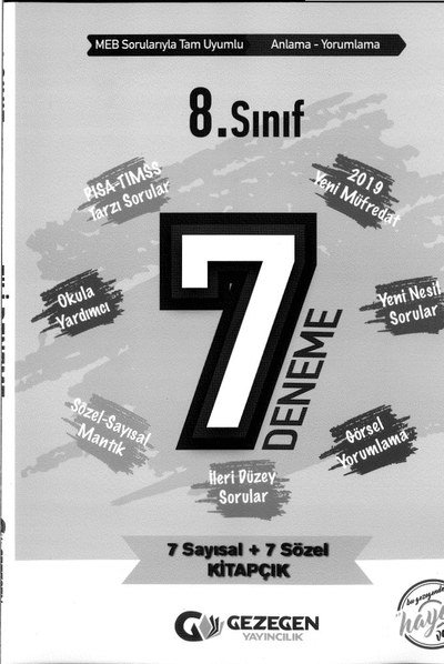 7 DENEME İLERİ DÜZEY SORULAR KİTAPÇIK ANKA Fotokopi