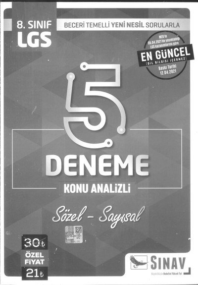 LGS 5 DENEME KONU ANALİZİ SÖZEL SAYISAL