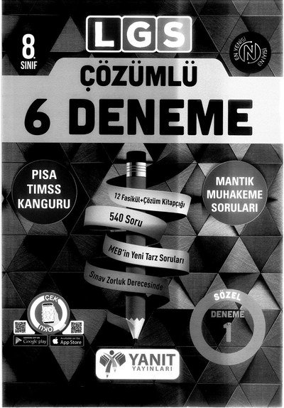 LGS ÇÖZÜMLÜ 6 DENEME MANTIK MUHAKEME SORULARI ANKA Fotokopi