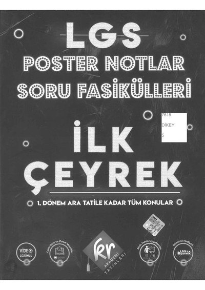 LGS POSTER NOTLAR SORU FASİKÜLLERİ İLK ÇEYREK ANKA Fotokopi