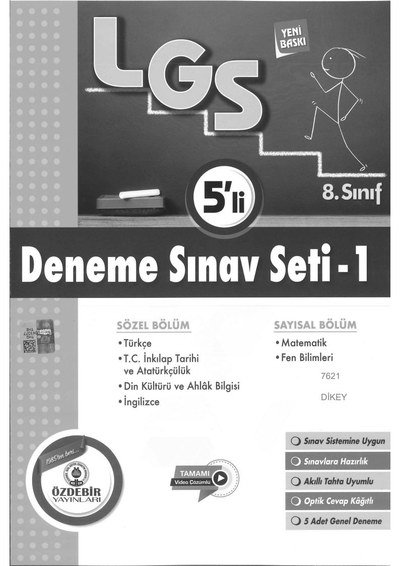 LGS DENEME SINAV SETİ -1 5'Lİ