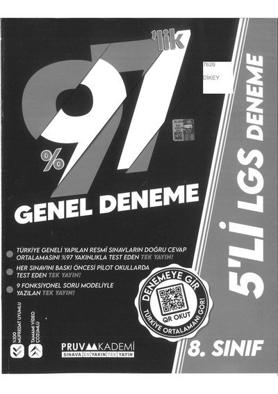 %97'LİK GENEL DENEME 5'Lİ LGS DENEME ANKA Fotokopi