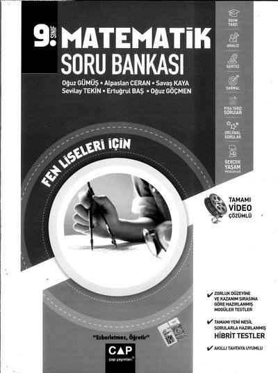 MATEMATİK SORU BANKASI FEN LİSELERİ İÇİN ANKA Fotokopi