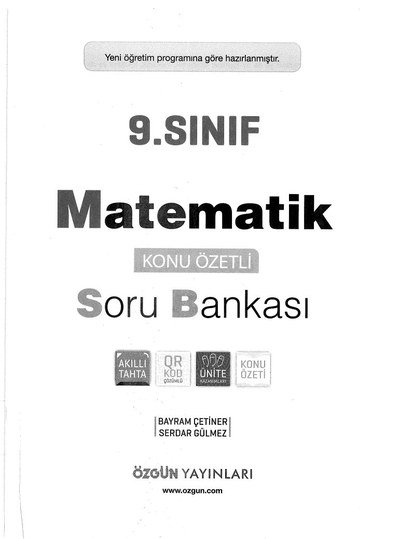 MATEMATİK KONU ÖZETLİ SORU BANKASI ANKA Fotokopi