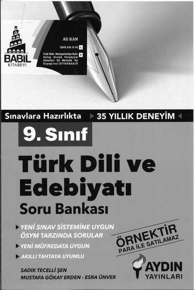 TÜRK DİLİ VE EDEBİYATI SORU BANKASI ANKA Fotokopi