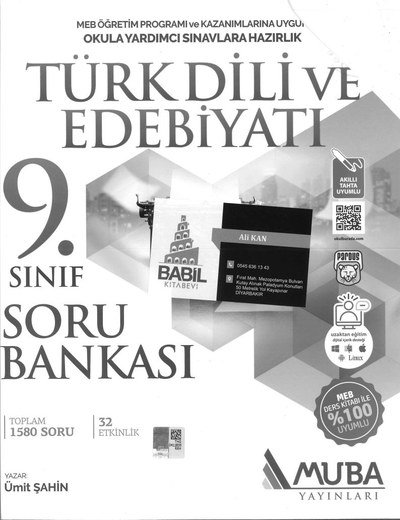 TÜRK DİLİ VE EDEBİYATI SORU BANKASI ANKA Fotokopi