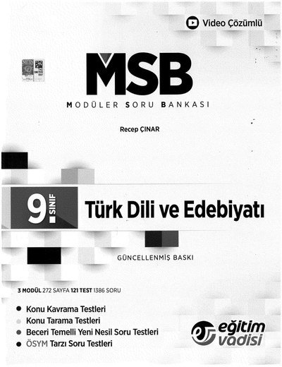 MODÜLER SORU BANKASI TÜRK DİLİ VE EDEBİYATI ANKA Fotokopi