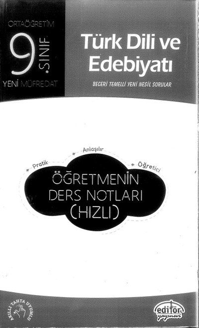TÜRK DİLİ VE EDEBİYATI ÖĞRETMENİN DERS NOTLARI (HIZLI) ANKA Fotokopi