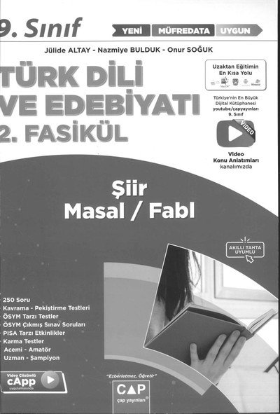 TÜRK DİLİ VE EDEBİYATI 2. FASİKÜL ŞİİR MASAL/FABL