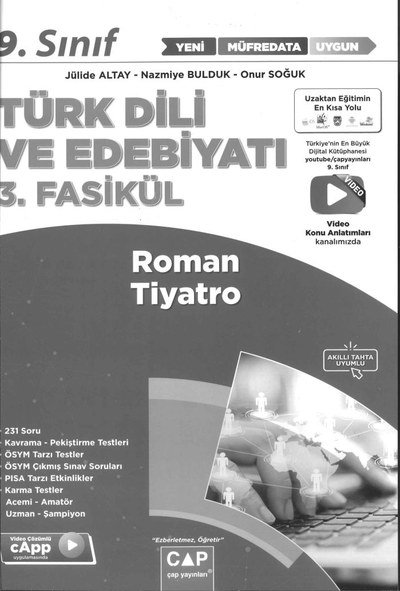 TÜRK DİLİ VE EDEBİYATI 3. FASİKÜL ROMAN TİYATRO ANKA Fotokopi