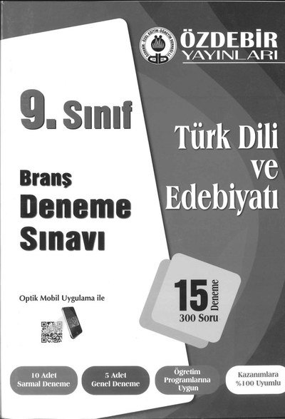 BRANŞ DENEME SINAVI TÜRK DİLİ VE EDEBİYATI 15 DENEME 300 SORU ANKA Fotokopi