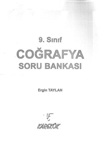 COĞRAFYA SORU BANKASI