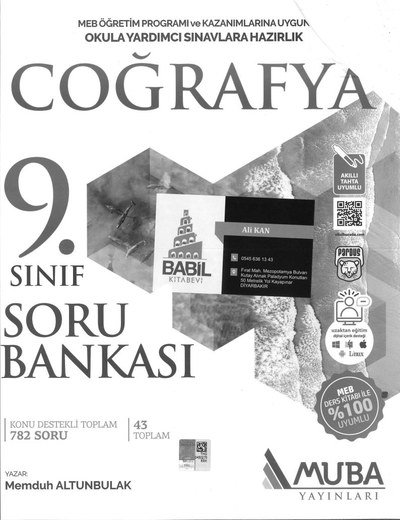 COĞRAFYA SORU BANKASI 782 SORU ANKA Fotokopi