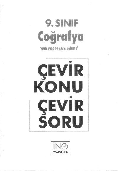 COĞRAFYA ÇEVİR KONU ÇEVİR SORU ANKA Fotokopi