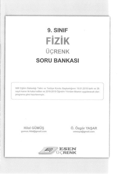 FİZİK ÜÇRENK SORU BANKASI