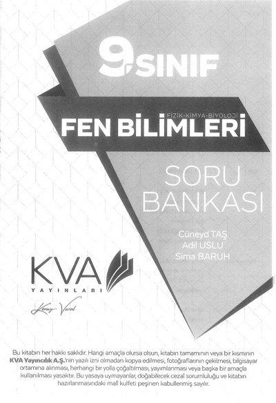 FEN BİLİMLERİ SORU BANKASI ANKA Fotokopi