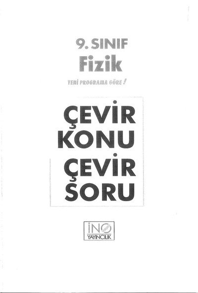 ÇEVİR KONU ÇEVİR SORU FİZİK ANKA Fotokopi