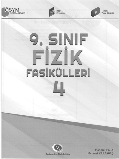 FİZİK FASİKÜLLERİ 4 ÖSYM TARZINDA SORULAR ANKA Fotokopi