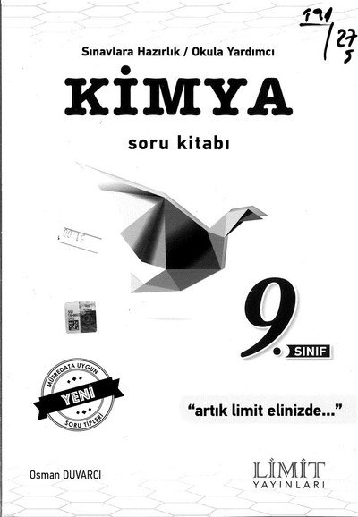KİMYA SORU KİTABI ARTIK LİMİT ELİNİZDE