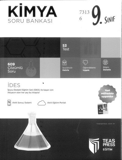 KİMYA SORU BANKASI 609 ÇÖZÜMLÜ SORU ANKA Fotokopi