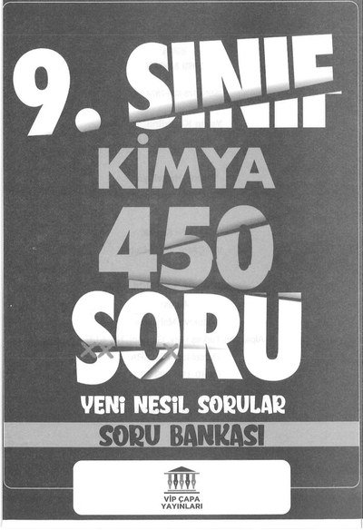 KİMYA 450 SORU YENİ NESİL SORU BANKASI ANKA Fotokopi