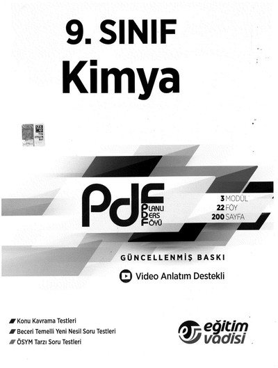 KİMYA PLANLI DERS FÖYÜ