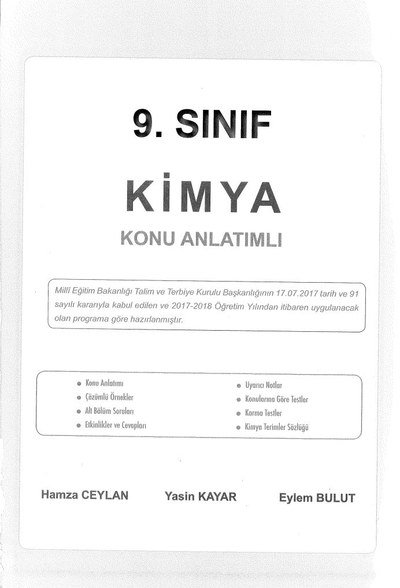 KİMYA KONU ANLATIMLI ANKA Fotokopi
