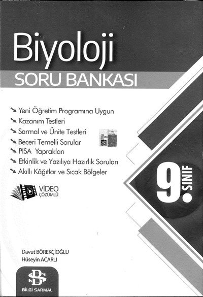 BİYOLOJİ SORU BANKASI VİDEO ÇÖZÜMLÜ ANKA Fotokopi
