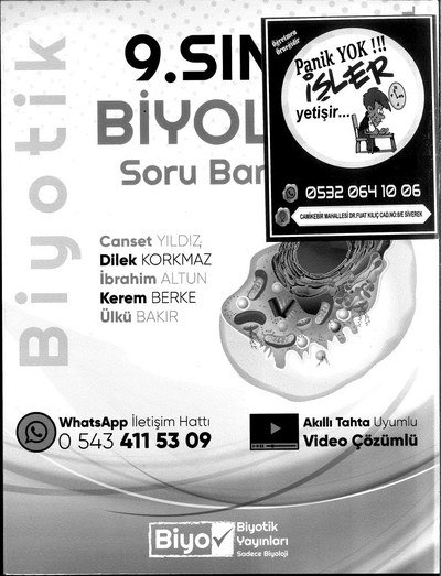 BİYOLOJİ SORU BANKASI BİYOTİK ANKA Fotokopi