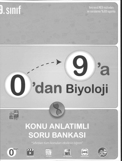 0'DAN 9'A BİYOLOJİ KONU ANLATIMLI SORU BANKASI ANKA Fotokopi