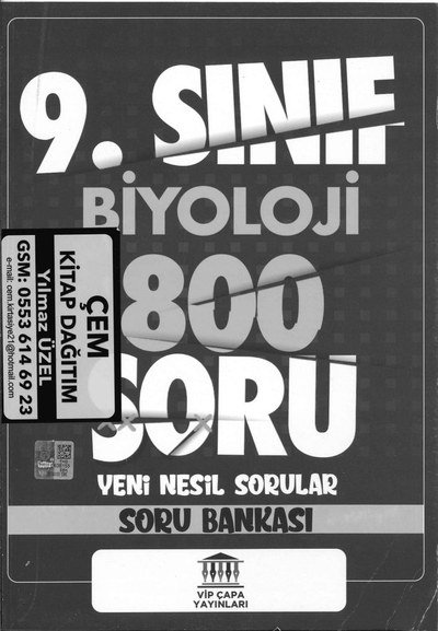 BİYOLOJİ 800 SORU YENİ NESİL SORULAR SORU BANKASI ANKA Fotokopi