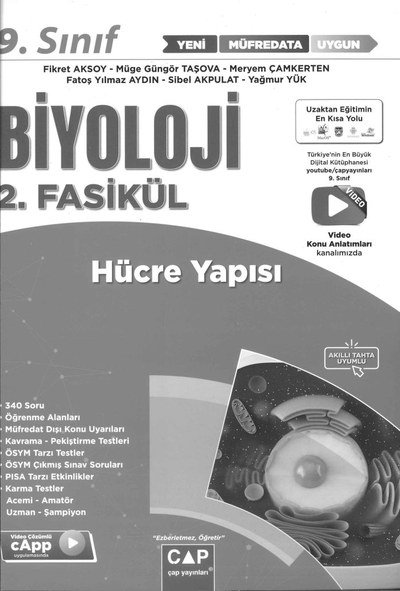 BİYOLOJİ 2. FASİKÜL HÜCRE YAPISI ANKA Fotokopi