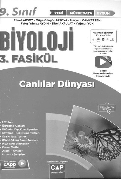 BİYOLOJİ 3. FASİKÜL CANLILAR DÜNYASI ANKA Fotokopi