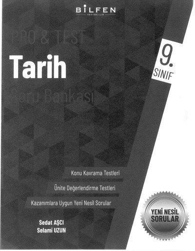 PRO & TEST TARİH SORU BANKASI KONU KAVRAMA TESTLERİ ANKA Fotokopi