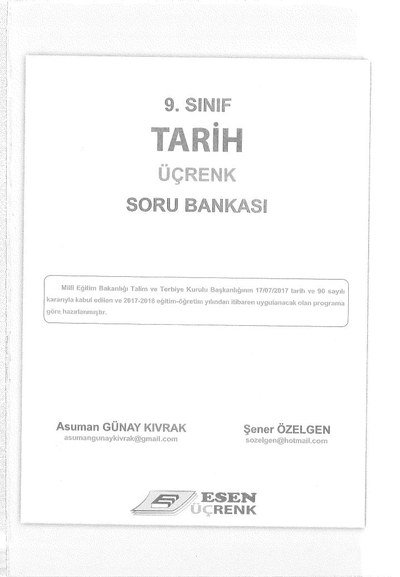 TARİH ÜÇRENK SORU BANKASI ANKA Fotokopi