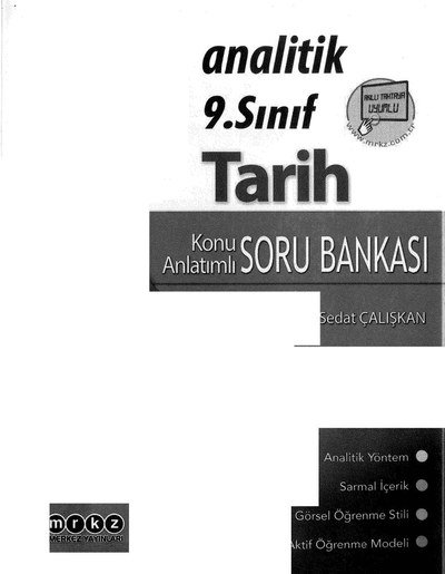 ANALİTİK KONU ANLATIMLI SORU BANKASI TARİH ANKA Fotokopi