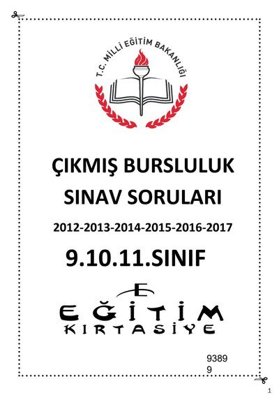 ÇIKMIŞ BURSLULUK SINAV SORULARI