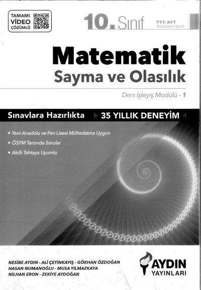 MATEMATİK SAYMA VE OLASILIK 35 YILLIK DENEYİM