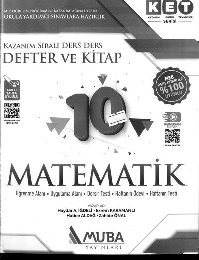 KAZANIM SIRALI DERS DERS DEFTER KİTAP MATEMATİK
