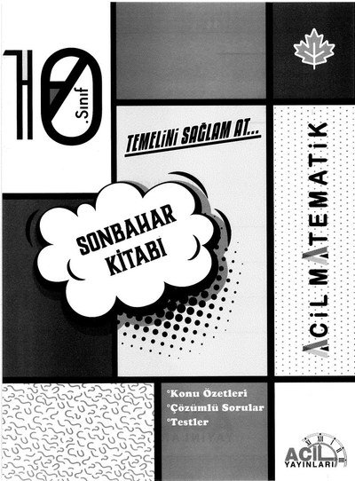 SONBAHAR KİTABI ACİL MATEMATİK KONU ÖZETLERİ ANKA Fotokopi