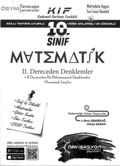 MATEMATİK 2. DERECEDEN DENKLEMLER ANKA Fotokopi