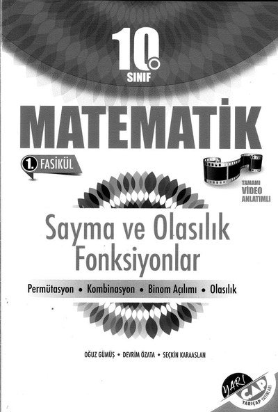 MATEMATİK 1. FASİKÜL SAYMA VE OLASILIK FONKSİYONLAR