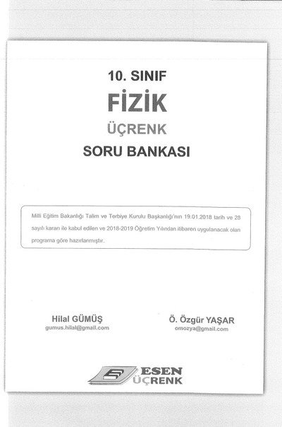 FİZİK ÜÇRENK SORU BANKASI ANKA Fotokopi