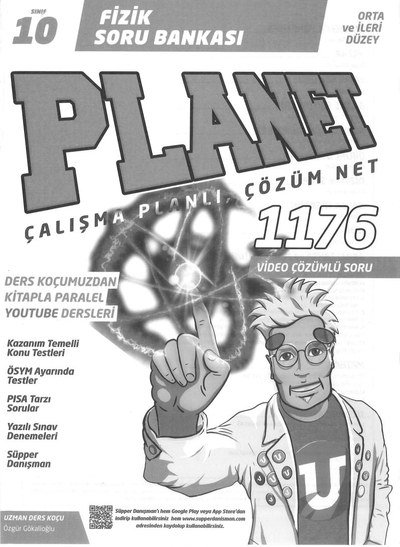 FİZİK SORU BANKASI PLANET ÇALIŞMA PLANLI ÇÖZÜM NET 1176 SORU