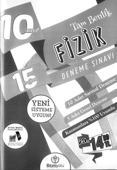 15 ADET DENEME SINAVI FİZİK TAM BENLİK ANKA Fotokopi